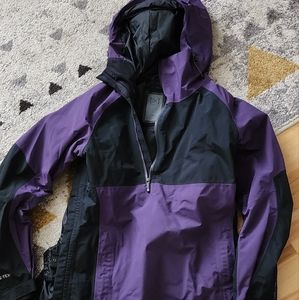 Womens Burton AK Gortex Purple Totem Pole Owl Anorak Ski/Snowboard Coat